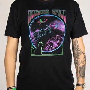 Men's Unisex Medium Meowter Space Cat Psychedelic T-Shirt Modcloth Hot Topic